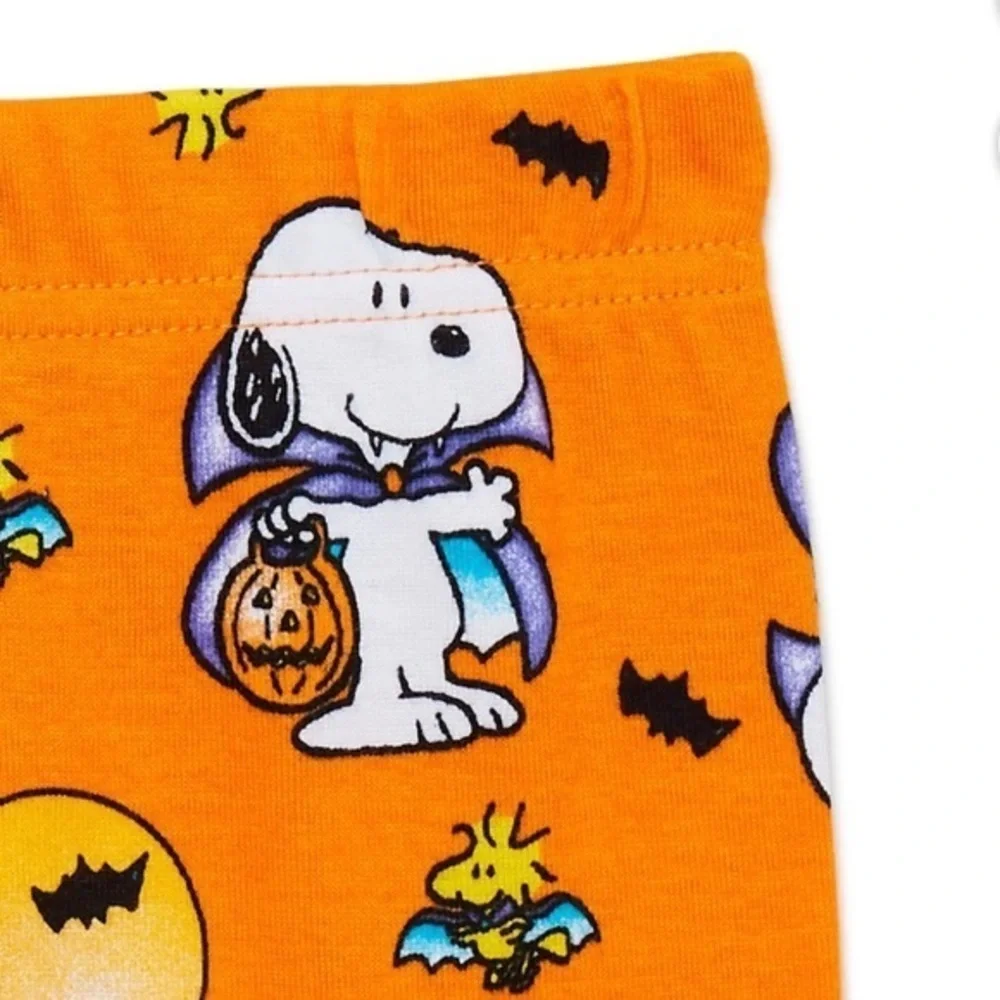 Peanuts Snoopy Dracula Halloween Toddler Unisex Cotton Pajama Bottoms Size 5T